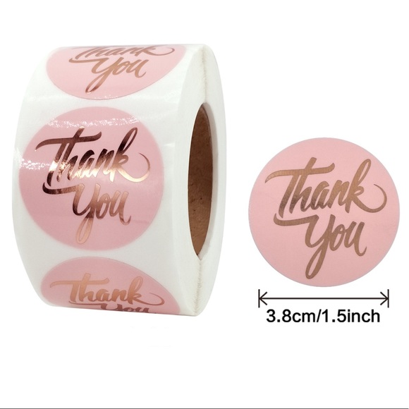 500pcs Thank You Stickers - Picture 1 of 5